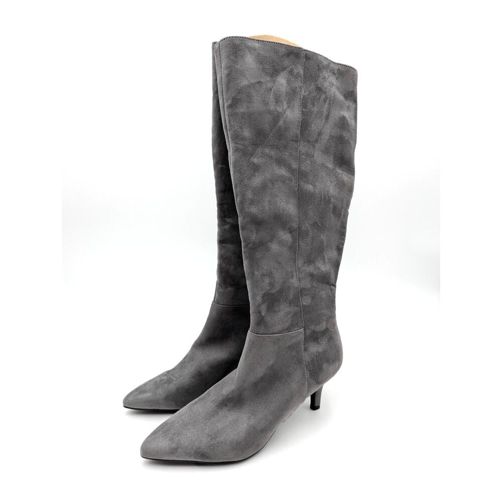 Aerosoles Epic Stretch Kitten Heel Tall Boots Women's Gray Size US7.5W EU38